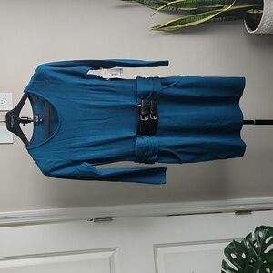 Teal petite casual dress